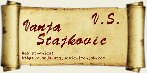 Vanja Stajković vizit kartica